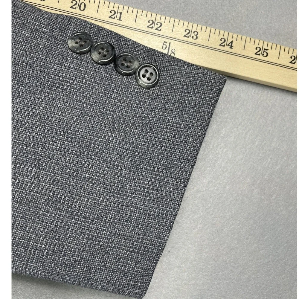 Jos. A. Bank Blazer Mens 44R Grey Signature Collection 100% Wool Two Button